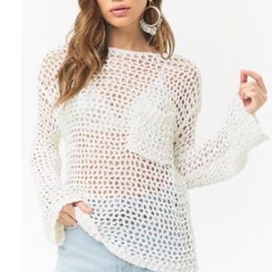 Netted Bell Sleeve Sweater
